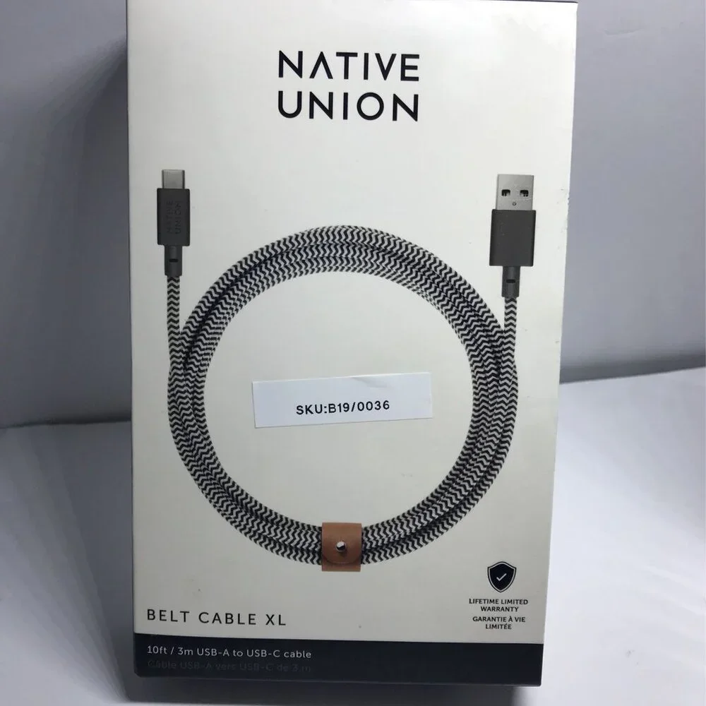 Native Union - 10' USB Type C-to-USB Type A Cable - Zebra